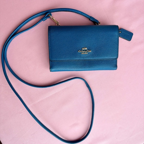 Coach 2015 Blue Crossbody Bag 63459 - Picture 1 of 7